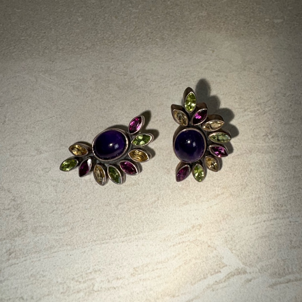 Nicky Butler Vintage 925 Gemstone Earrings